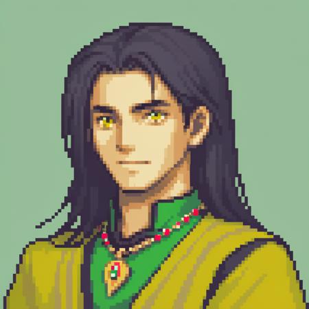 00540-3689298555-solo, green background, 1boy, long hair, male focus, simple background, black hair, yellow eyes, looking at viewer, closed mouth.png